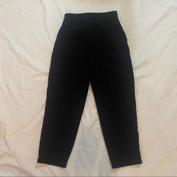 WILFRED high rise wide leg crop trouser in black - Picture 2 of 7